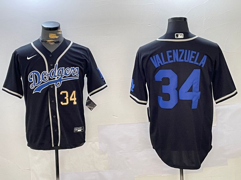 Men Los Angeles Dodgers #34 Valenzuela Black Game 2024 Nike MLB Jersey style 11204->los angeles dodgers->MLB Jersey